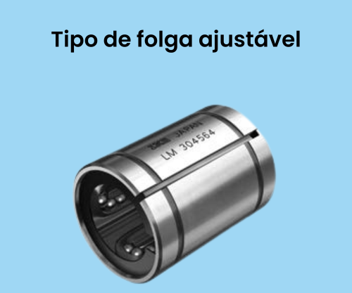 bucha linear - folga ajustavel